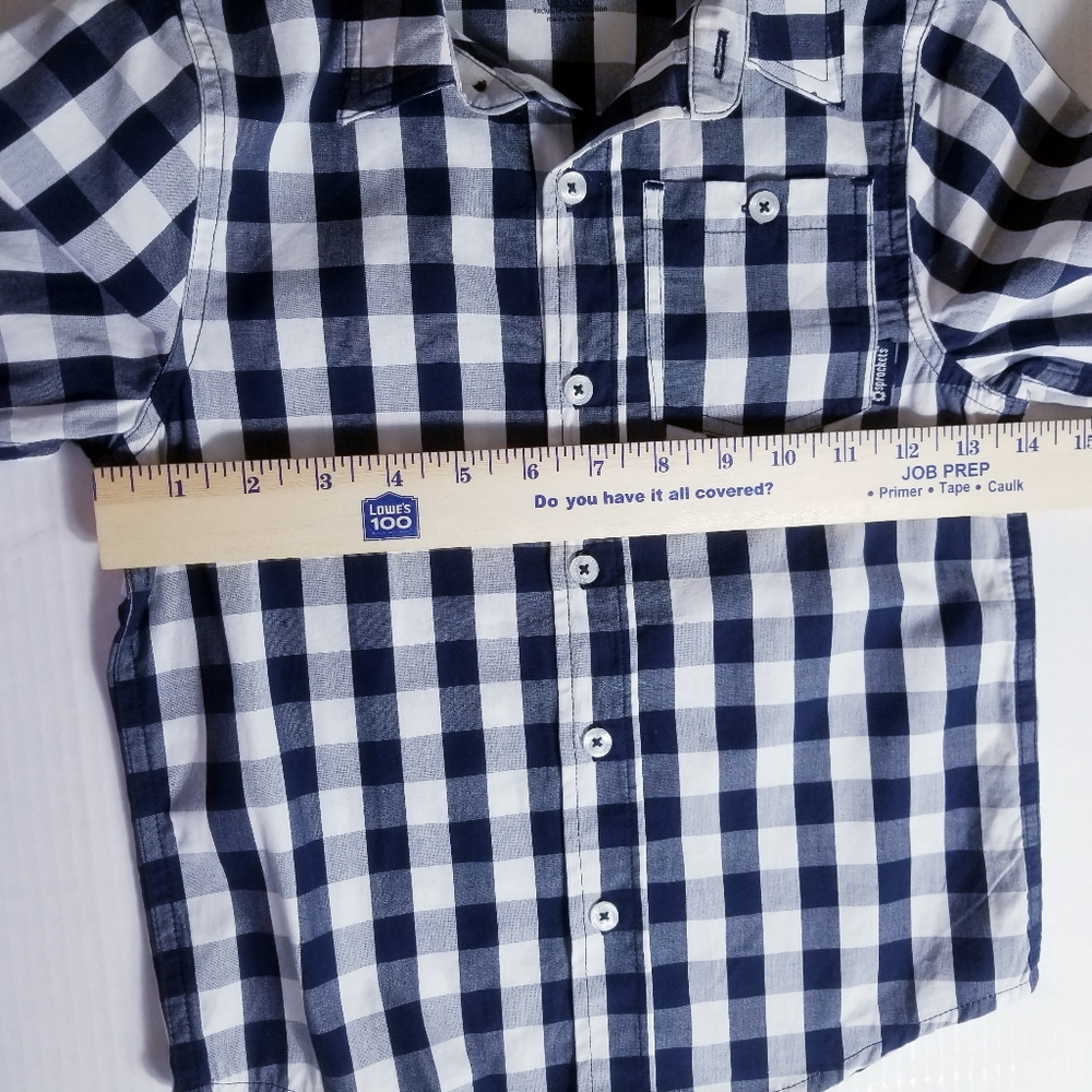 SPROCKETS BOY'S BUTTON DOWN NAVY AND BLUE DRESS SHIRT SIZE 4T - Picture 7 of 10
